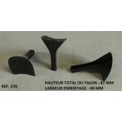  P. Talon Plastique Noir 276 