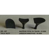  P. Talon Plastique Noir 307 