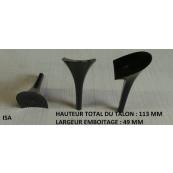  P. Talon Plastique Noir ISA 